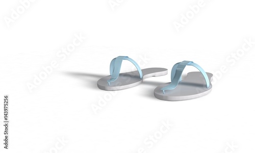 Background of Summer sandals , 3d render