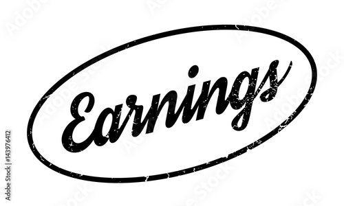 Earnings rubber stamp. Grunge design with dust scratches. Effects can be easily removed for a clean, crisp look. Color is easily changed.