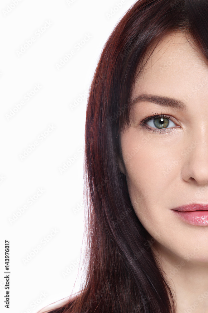 Beautiful healthy mature woman with clean make-up Beautiful healthy mature woman with clean make-up