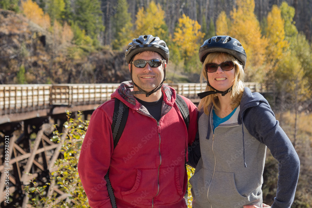 Couple on bike trip