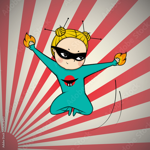 Super hero chef of japanese cuisine