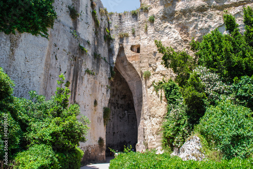 The ear of Dionysius in Syracuse. Sicily