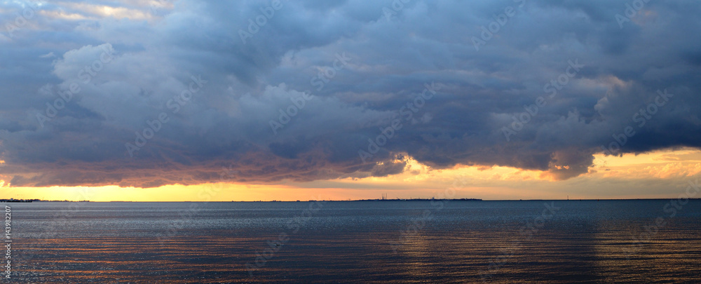 Baltic sea at sunset.