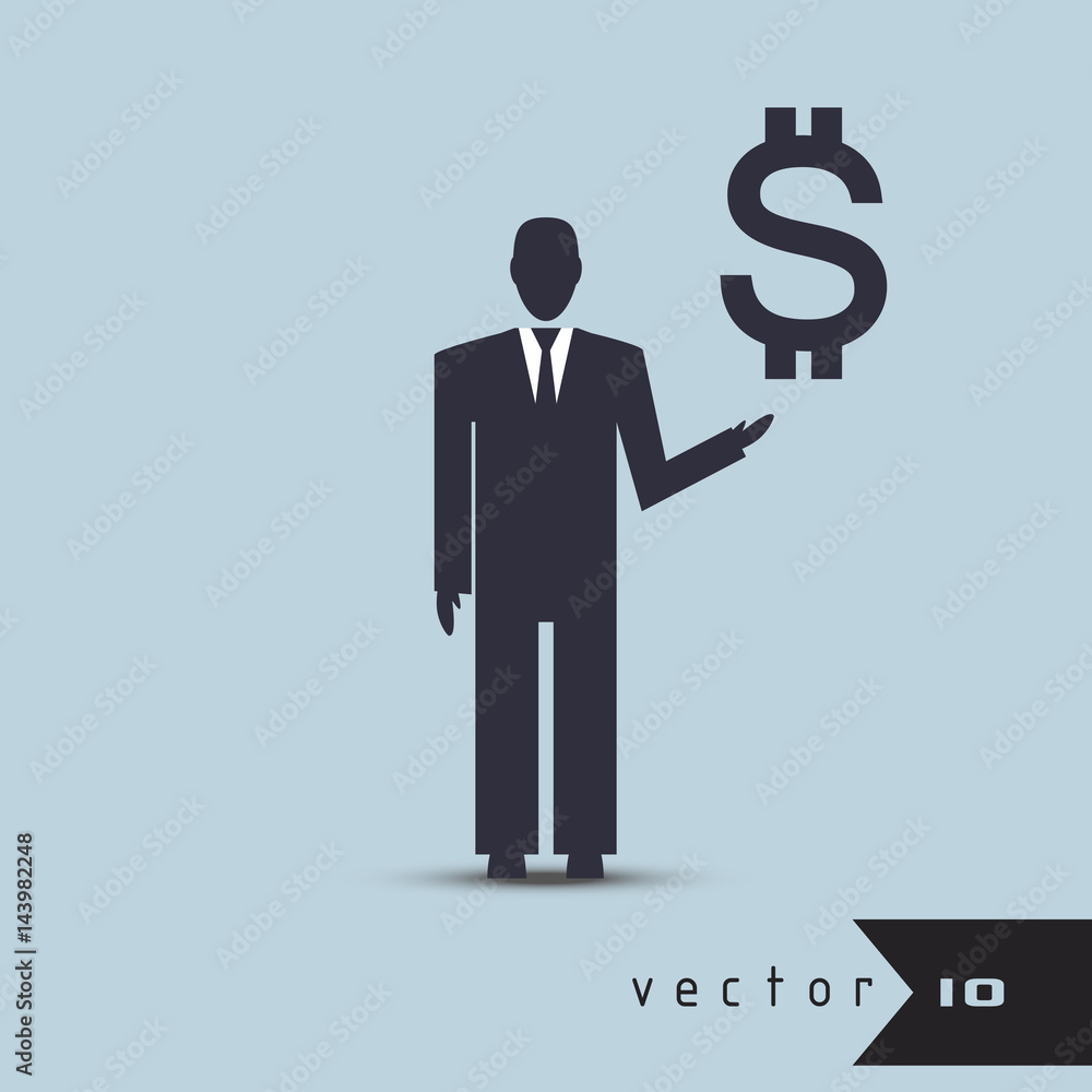 Leader offers a money solution vector concept infographic Leader offers a money solution vector concept infographic