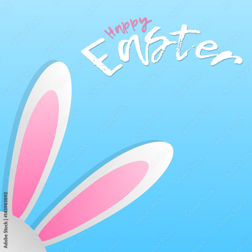 Happy Easter design with rabbit. Vector.