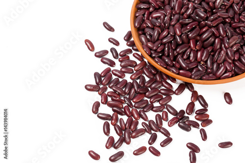 Red bean isolated on white background