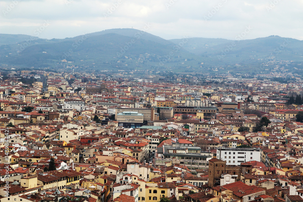 Panorama of Florence opening from Campanile Tower