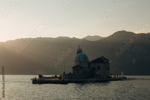 The island of Gospa od Skrpela  Kotor Bay  Montenegro.