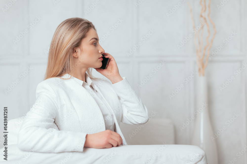 Portrait of beautiful young woman working in the office. Portrait of beautiful young woman working in the office.