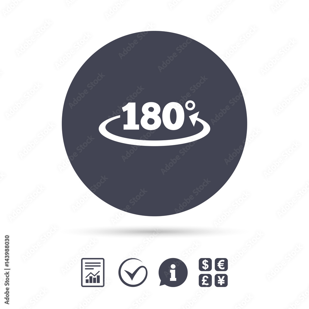 Angle 180 degrees sign icon. Geometry math symbol. Angle 180 degrees sign icon. Geometry math symbol.