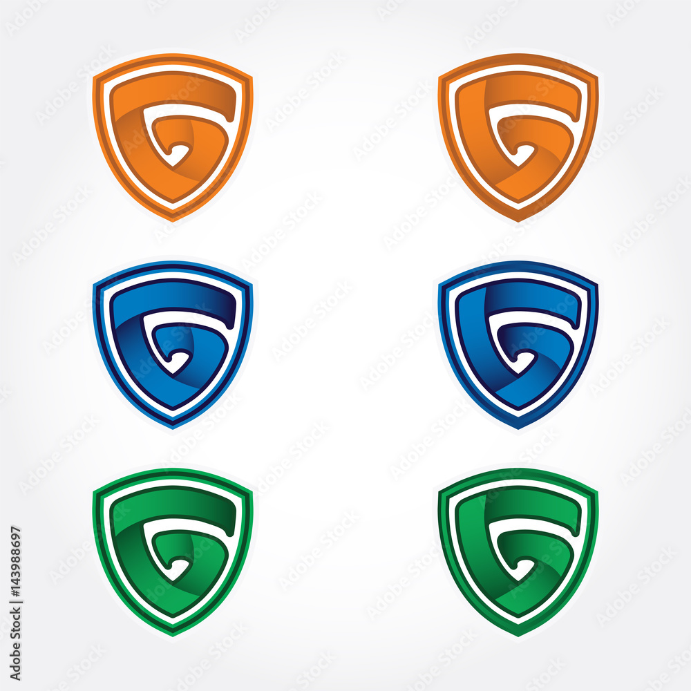 G shield logo. Vector and illustration. G shield logo. Vector and illustration.