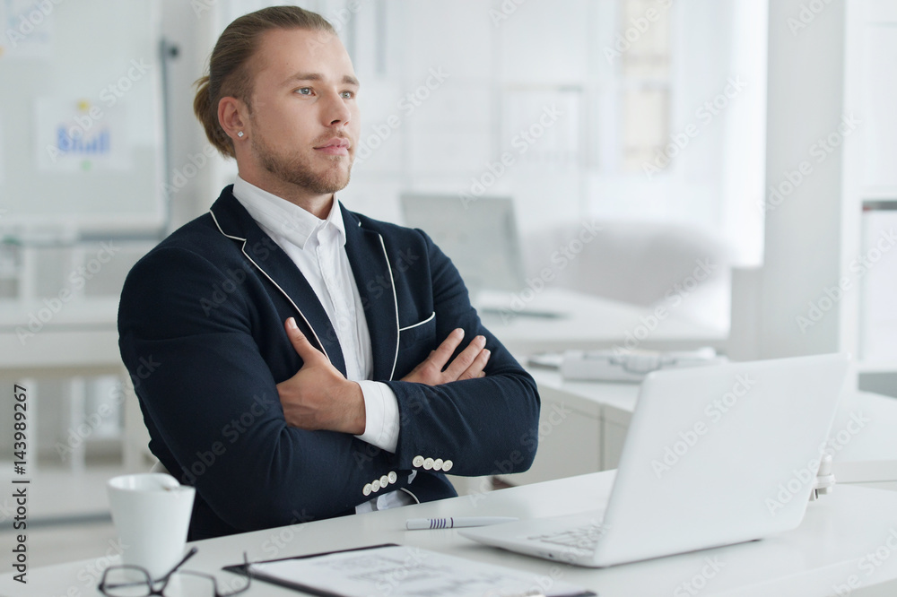 Portrait of a businessman at work Portrait of a businessman at work