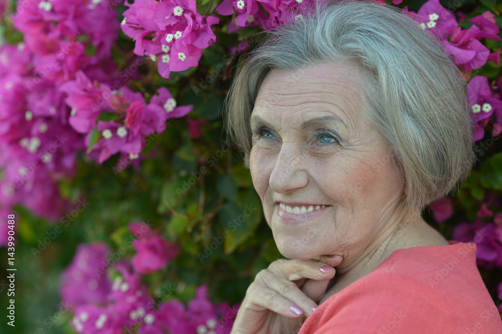 Fototapeta premium Beautiful happy elderly woman