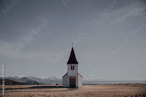 Exterior view of church against cloudy sky