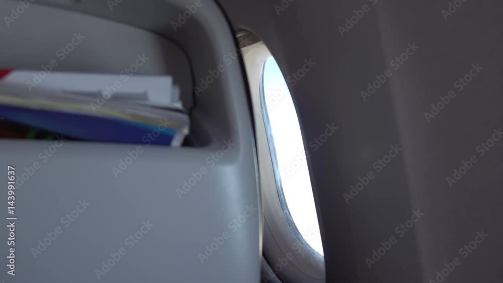 High quality video of airplane window in 4k High quality video of airplane window in 4k