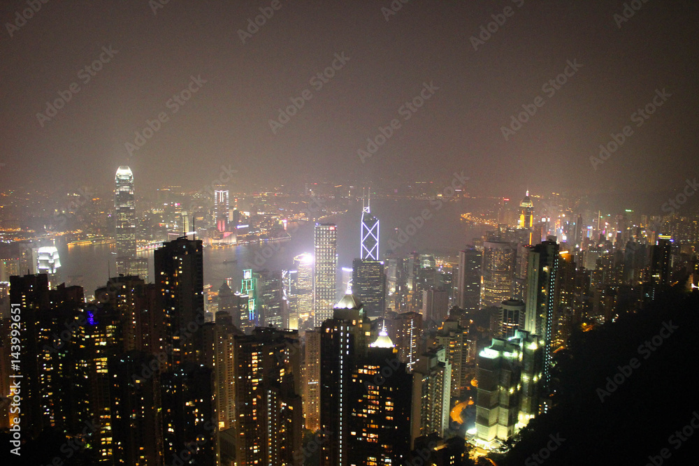 Obraz premium Hong-Kong night views from Peak