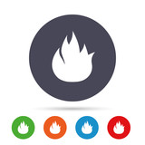 Fire flame sign icon. Fire symbol.