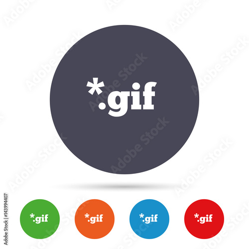 File GIF sign icon. Download image file.