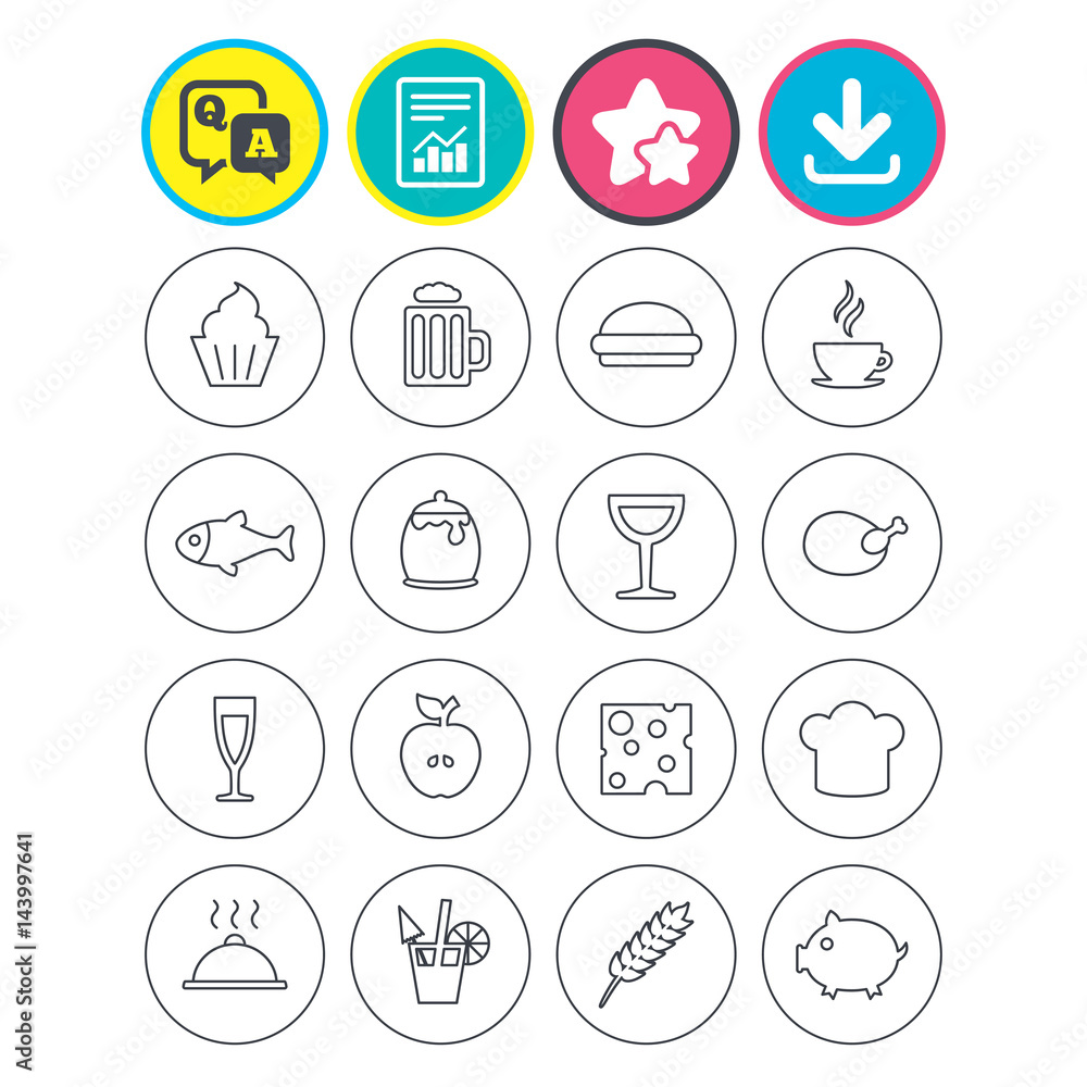 Food and Drinks icon. Beer, coffee and cocktail. Food and Drinks icon. Beer, coffee and cocktail.