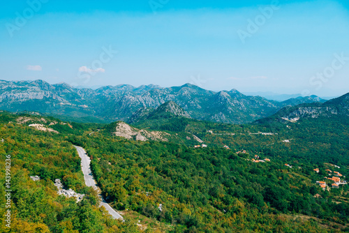 Fototapeta Naklejka Na Ścianę i Meble -  The road in the mountains of Montenegro.
