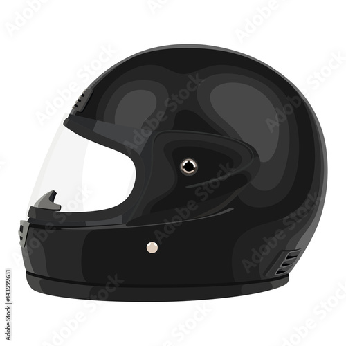 Black motorcycle helmet