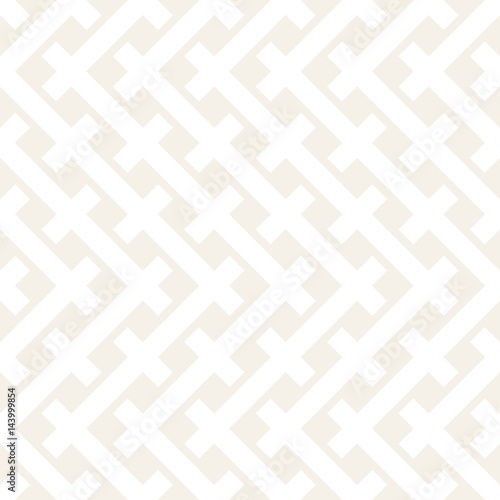 Weave Seamless Pattern. Stylish Repeating Texture. Black and White Geometric Vector Illustration.