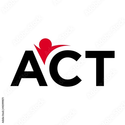 letter a and c and t logo vector. swoosh people.