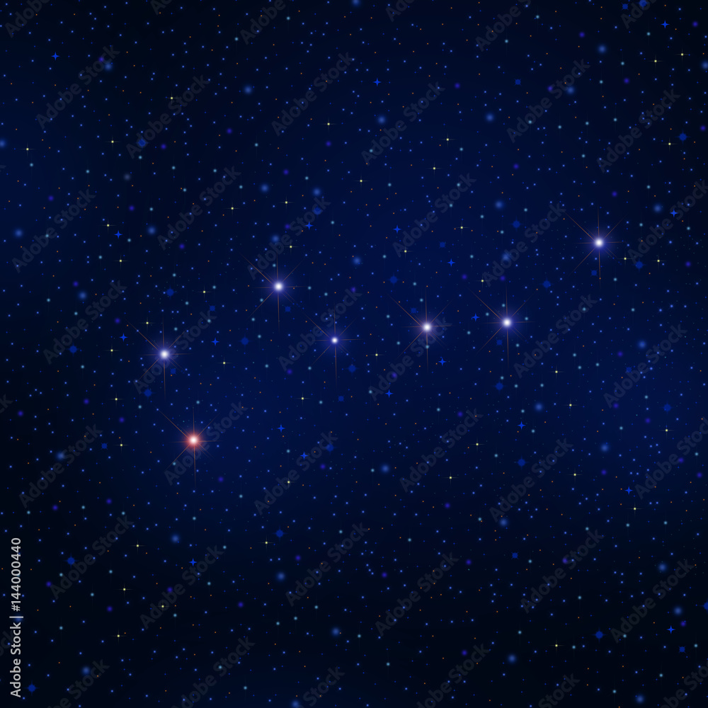 Fototapeta premium An abstract illustration of the night sky full of stars