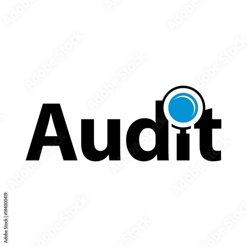 logotype of audit. logo vector.