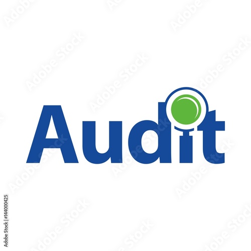 logotype of audit. logo vector.