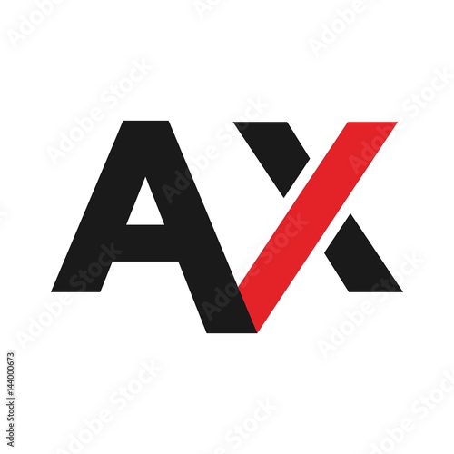 letter A and X logo vector.
