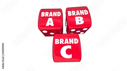 Wallpaper Mural Brand A B C Rolling Dice Choose Best Company Product 3d Animation Torontodigital.ca