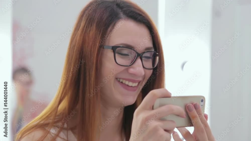 Creative woman trying to take photo. Technology concept Creative woman trying to take photo. Technology concept