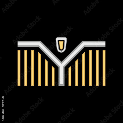 limousine grill logo vector.