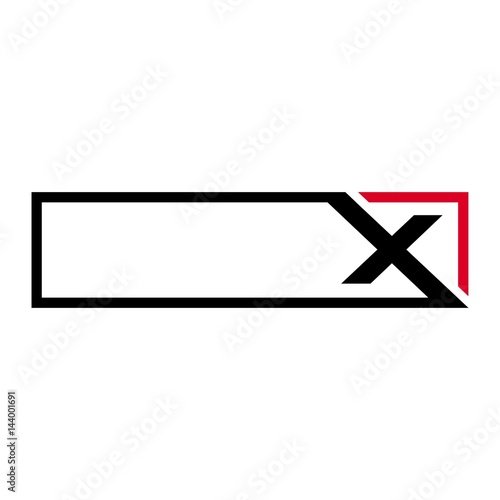 letter x and square. template of logo vector.