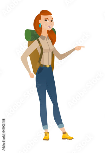 Furious traveler screaming vector illustration.