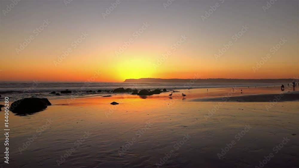 High quality video of sunset in California in real 1080p slow motion 120fps