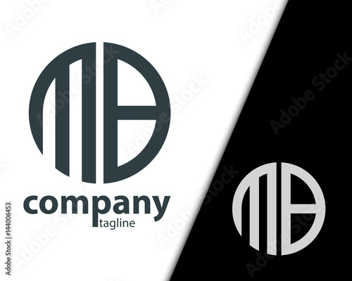 Initial Letter MB With Linked Circle Logo photo