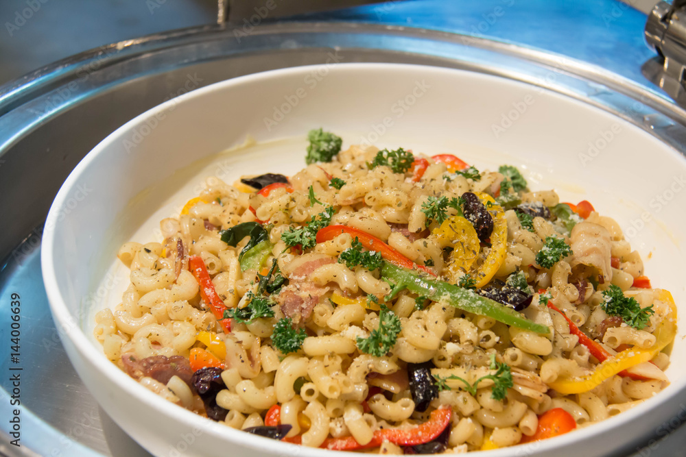 macaroni in dish  italian pasta