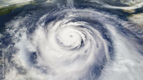 Hurricane Weather Satellite Aerial View