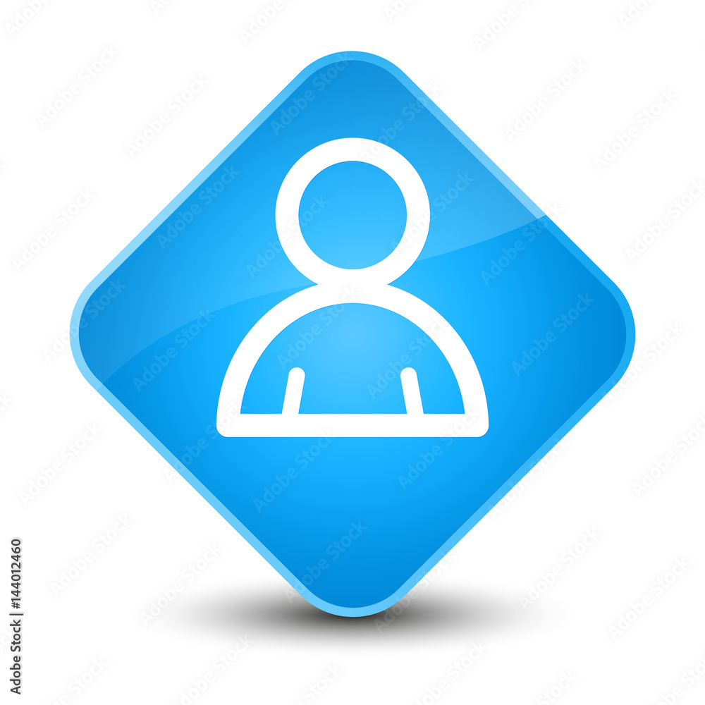 Member icon elegant cyan blue diamond button Member icon elegant cyan blue diamond button