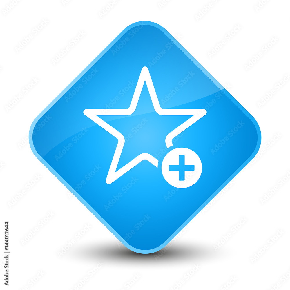 Add to favorite icon elegant cyan blue diamond button Add to favorite icon elegant cyan blue diamond button