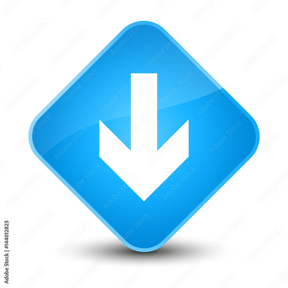 Download arrow icon elegant cyan blue diamond button Download arrow icon elegant cyan blue diamond button