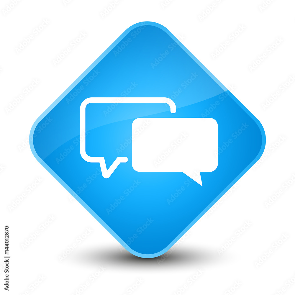 Testimonials icon elegant cyan blue diamond button Testimonials icon elegant cyan blue diamond button