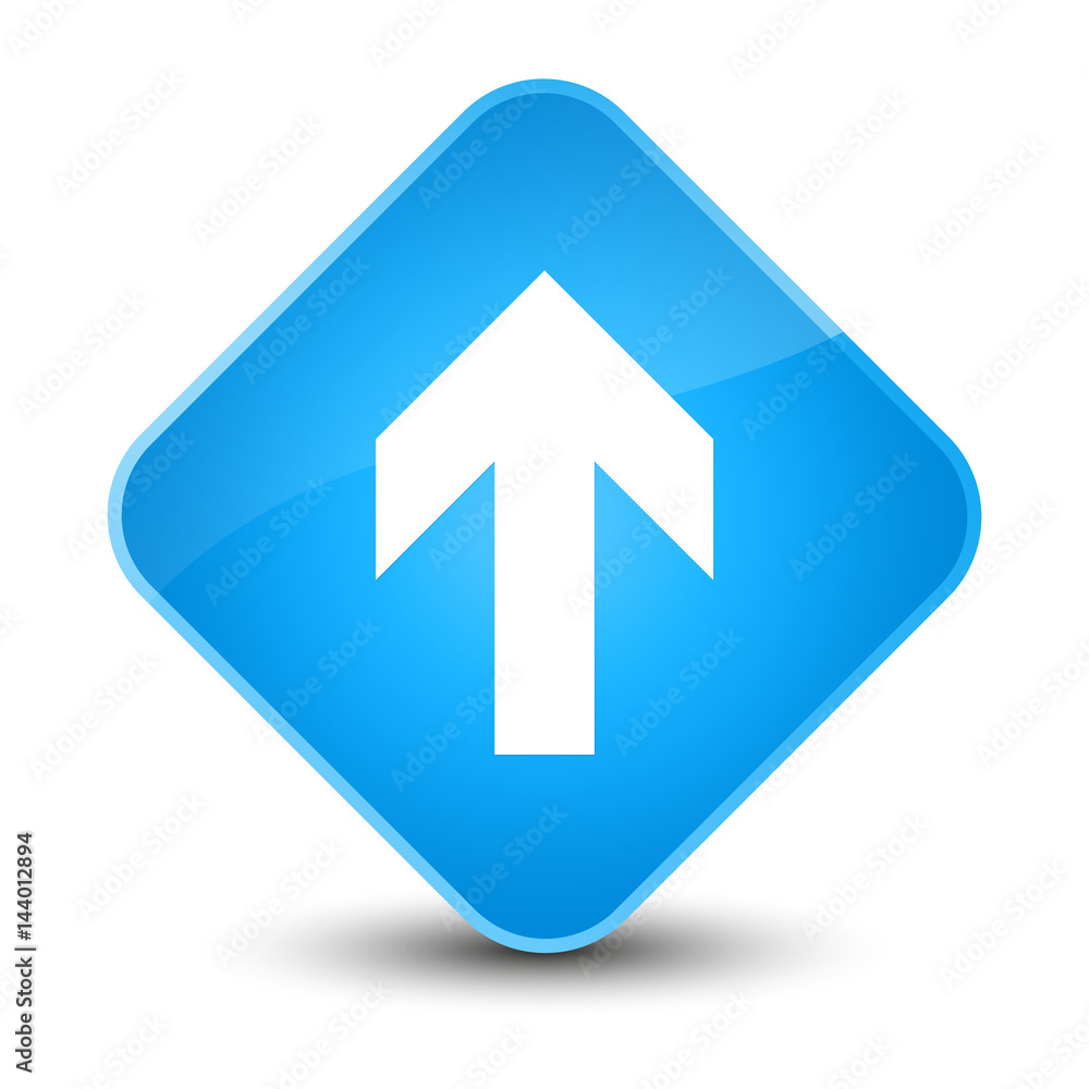 Upload arrow icon elegant cyan blue diamond button Upload arrow icon elegant cyan blue diamond button