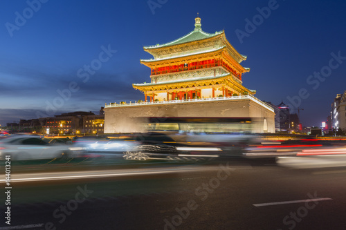 Xi an city building at night