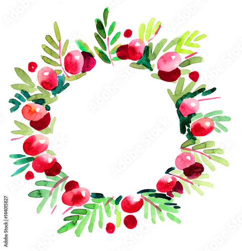 Cranberry wreath