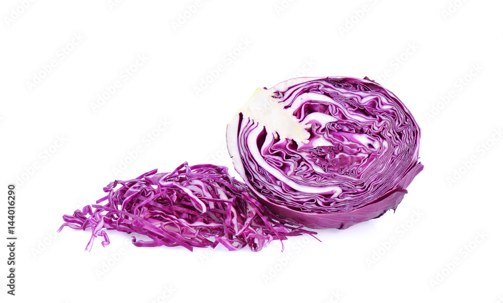 Fototapeta premium purple cabbage on white background