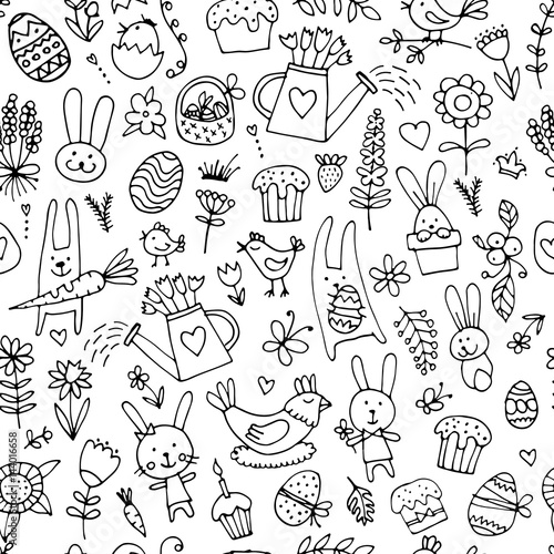 Easter, seamless pattern for your design