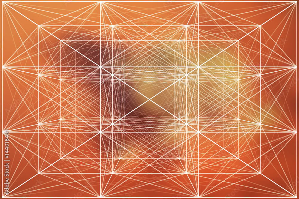 Fototapeta premium Abstract scientific blurred background with grid structure